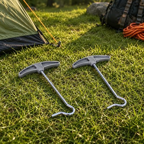 Pack of 2 Tent Peg Extractors - Camping Tools, Lightweight and Portable, Easy Peg Remover - Image 6
