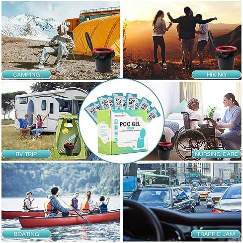 oceanengine Portable Toilet Absorbent Gel, Portable Toilet Powder Poo Urine Powder for Camping Outdoor Hiking - Image 5