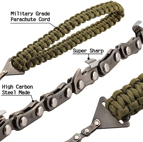 Pocket Chainsaw with Paracord Handle Folding Chain Hand Saw Fast Wood & Tree Cutting Emergency Survival Gear for Camping Backpacking Hiking (36inch 16teeth) - Image 4