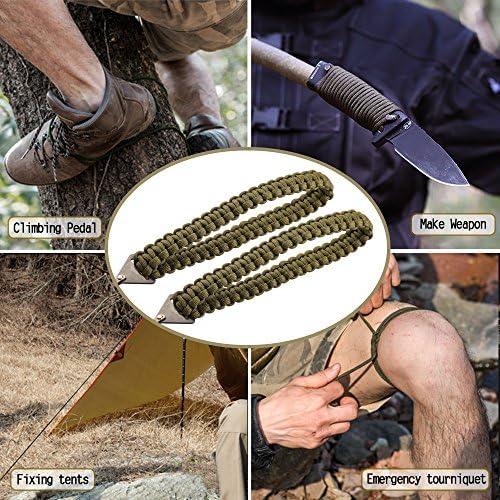 Pocket Chainsaw with Paracord Handle Folding Chain Hand Saw Fast Wood & Tree Cutting Emergency Survival Gear for Camping Backpacking Hiking (36inch 16teeth) - Image 3