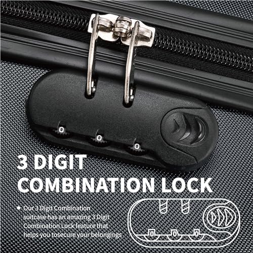 FLYMAX 29" Large Suitcase 4 Wheel Lightweight Luggage Hard Shell Travel Case Hold Check in Fits 23kg - 27kg + 3 Digit Lock Suitcase Large + Telescopic Handle 103 Litre Capacity - Image 5