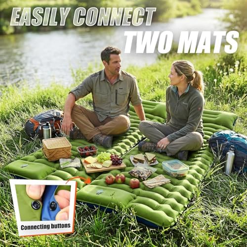 Yuzonc Camping Sleeping Pad, Ultralight Inflatable Camping Mat with Pillow Built-in Foot Pump Portable Inflatable Sleeping Pads Compact for Outdoor Camping, Backpacking, Hiking, Tents - Image 6
