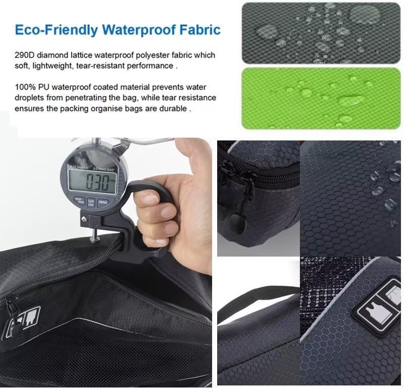 Packing Cubes for Suitcases,SWEDOU 4pcs Large Packing Cubes Luggage Carry-On Suitcase Oragniser Bags for Travel Waterproof Storage Bag for Clothes (4color) - Image 3