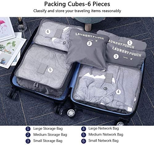 Vicloon Multifunction Packing Cubes - 8 PCS Organizer Packing Bags for Suitcase, Travel Essentials with Shoe Bag, Storage Accessories - Image 3