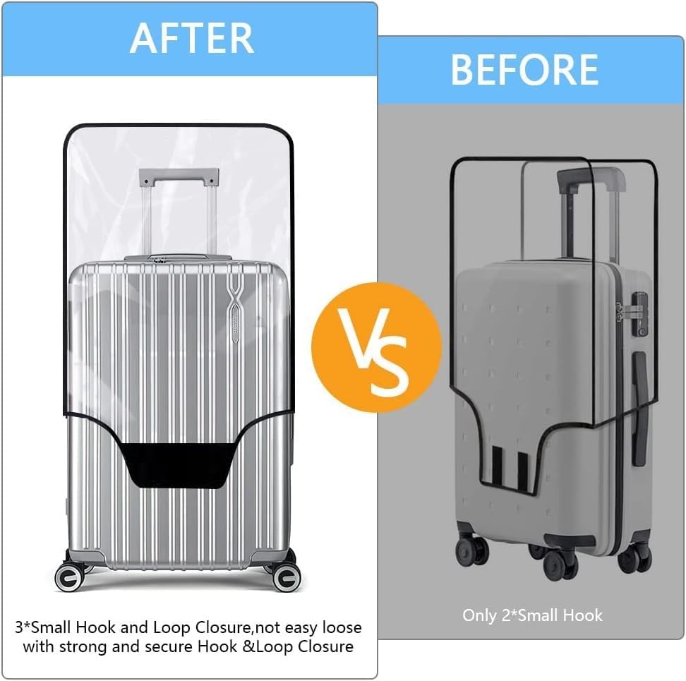 Flintronic Travel Luggage Clear PVC Cover, Luggage Cover Reusable, Suitcase Cover Washable, 30 Inch Suitcase Protective Cover, with Luggage Tag*1 - Image 5