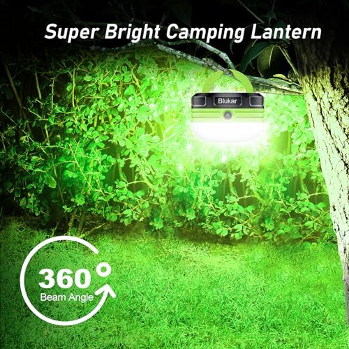 Blukar Camping Lights, Camping Lantern Outdoor Lamp with Magnetic Base | Tent Light Battery Powered,Water Resistant 3 Modes, Portable Hanging Tent Accessories for Emergency(3 AA Batteries Included) - Image 2