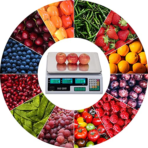 Electronic Shop Digital Scale, Vegetable Scales, Rechargeable Digital Scale With LCD Display For Food Ingredients Liquids Weighing, Shop Retail Price Display - Image 3