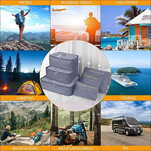 Vicloon Multifunction Packing Cubes - 8 PCS Organizer Packing Bags for Suitcase, Travel Essentials with Shoe Bag, Storage Accessories - Image 7