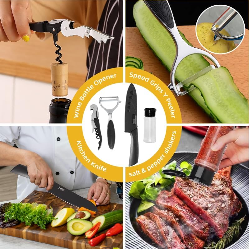 Camping Essentials Accessories, 11 Pcs Cooking Utensils Set, Camping Utensils Set, Lightweight Portable Camping Gear Equipment for Car Kitchen Caravan Outdoor Hiking Picnic Rv - Image 3